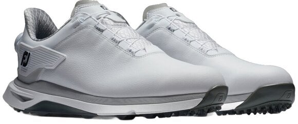Golfskor för herrar Footjoy PRO SLX Mens Golf Shoes White/Grey/Grey Boa 41 - 5