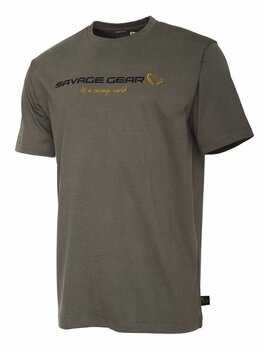 Angelshirt Savage Gear Angelshirt SG4 Logo T-Shirt Loden Green L - 4