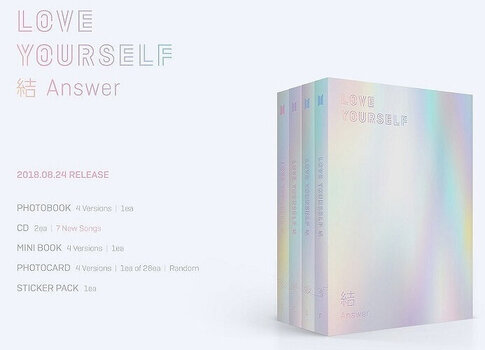 CD de música BTS - Love Yourself: Answer (4 Versions) (Random Shipping) (Repackage) (2 CD + Book) - 2