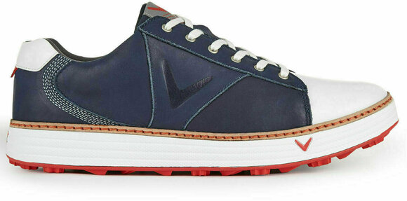Мъжки голф обувки Callaway Del Mar Retro Mens Golf Shoes Navy/White UK 10 - 2