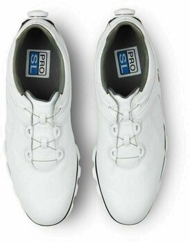 Мъжки голф обувки Footjoy Pro SL BOA Mens Golf Shoes White/Black/Red US 10,5 - 4
