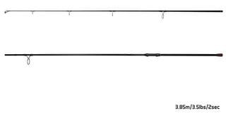 Karpfenrute Delphin WONDER LS+ Angelrute 3,85 m 3,5 lb 2 Teile - 3
