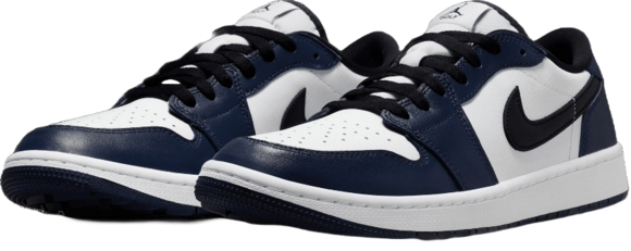 Herren Golfschuhe Nike Air Jordan 1 Low G Men Golf Shoes White/Black/Midnight Navy 46 - 7