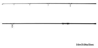 Karpfenrute Delphin ARZENAL LS+ Angelrute 3,85 m 3,5 lb 2 Teile - 1