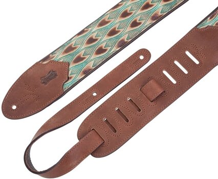 Leather guitar strap Levys M4WP-004 Leather guitar strap Arrowhead Turquoise - 2