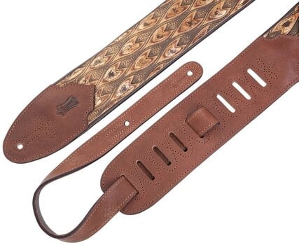 Leather guitar strap Levys M4WP-005 Leather guitar strap Arrowhead Brown - 2