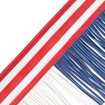 Leather guitar strap Levys MGFUSA-RWB Leather guitar strap Red, White and Blue - 3