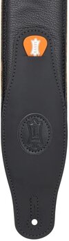 Leather guitar strap Levys MGS83CS-BLK-HNY Leather guitar strap Black & Honey - 4