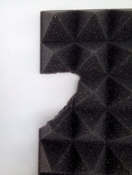 Panneau de mousse absorbant Mega Acoustic PA-PMP5-DG-50x50x5 Dark Grey (Endommagé) - 4