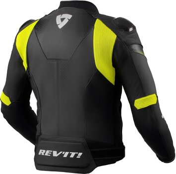 Casaco de cabedal Rev'it! Jacket Control Black/Neon Yellow 44 Casaco de cabedal - 2