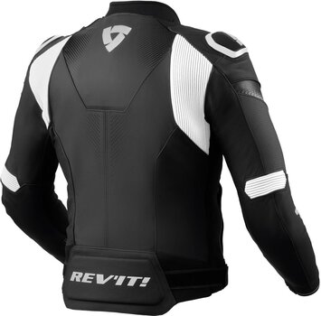 Leather Jacket Rev'it! Jacket Control Black/White 46 Leather Jacket - 2