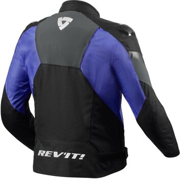 Läderjacka Rev'it! Jacket Control H2O Black/Blue M Läderjacka - 2