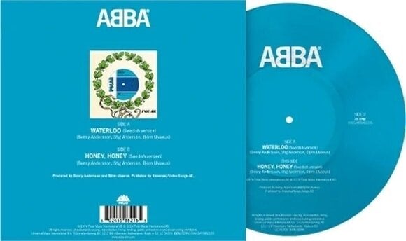 Vinyl Record Abba - 7-Waterloo (Swedish) / Honey Honey (Picture Disc) (Swedish) (Limited Edition) (Anniversary Edition) (7" Vinyl) - 3