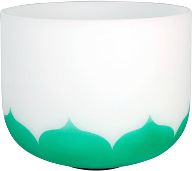 Lyömäsoittimet musiikkiterapiaan Sela 11“ Crystal Singing Bowl Set Lotus 432Hz F - Green (Heart Chakra) - 2