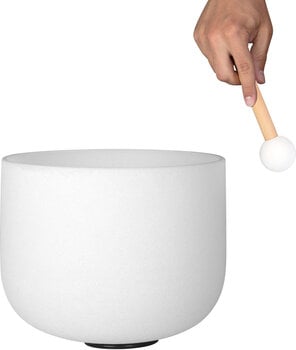 Percussions musicothérapeutiques Sela 8" Crystal Singing Bowl Frosted 440 Hz G incl. 1 Wood Mallet - 4