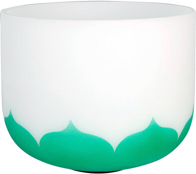 Percussion for music therapy Sela 10" Crystal Singing Bowl Lotus 440 Hz F - Green (Heart Chakra) incl. 1 Wood Mallet - 2