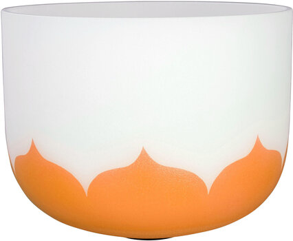 Percussion for music therapy Sela 10" Crystal Singing Bowl Lotus 440 Hz D - Orange (Sacral Chakra). incl. 1 Wood Mallet - 2
