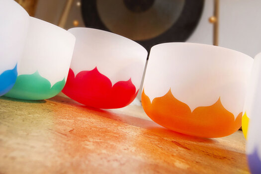Percussion for music therapy Sela 10" Crystal Singing Bowl Lotus 440 Hz D - Orange (Sacral Chakra). incl. 1 Wood Mallet - 5