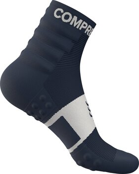 Meias de corrida Compressport Training Socks 2-Pack Dress Blues/White T2 Meias de corrida - 4