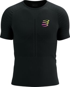 Koszulka do biegania z krótkim rękawem Compressport Racing SS Tshirt M Black/Safety Yellow M Koszulka do biegania z krótkim rękawem - 2
