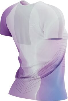 Camiseta de running de manga corta Compressport Performance SS Tshirt W Royal Lilac/Lupine/White L Camiseta de running de manga corta - 4