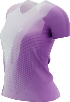 Löpartröja med kort ärm Compressport Performance SS Tshirt W Royal Lilac/Lupine/White S Löpartröja med kort ärm - 8