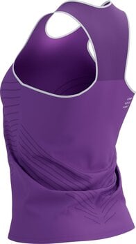 Tops de corrida sem mangas Compressport Performance Singlet W Royal Lilac/White M Tops de corrida sem mangas - 6