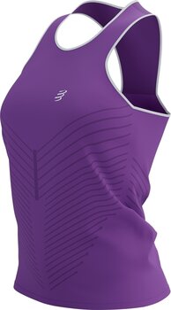 Ärmlösa löpartröjor Compressport Performance Singlet W Royal Lilac/White M Ärmlösa löpartröjor - 8