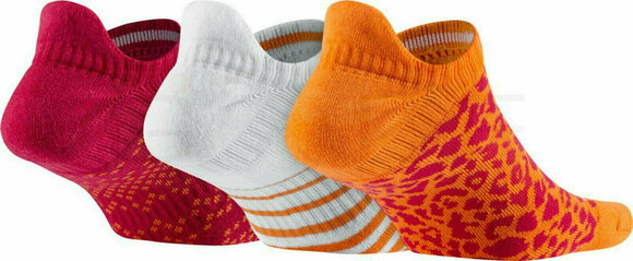 Socken Nike Womens´s Dri-Fit No Show Tab Graphic Orange M 3-Pack - 2