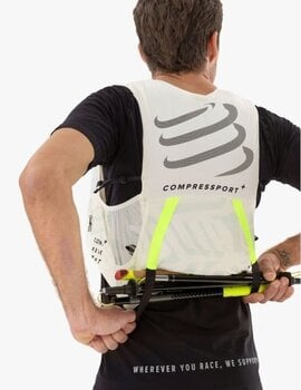 Running backpack Compressport UltRun S Pack Evo 10 Sugar Swizzle/Ice Flow/Safety Yellow L Running backpack - 11