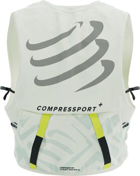 Running backpack Compressport UltRun S Pack Evo 10 Sugar Swizzle/Ice Flow/Safety Yellow M Running backpack - 5