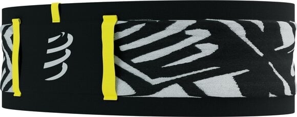 Bežecké puzdro Compressport Free Belt Pro Black/White/Safety Yellow M/L Bežecké puzdro - 4