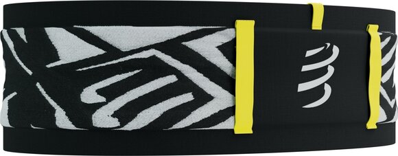 Bežecké puzdro Compressport Free Belt Pro Black/White/Safety Yellow M/L Bežecké puzdro - 6