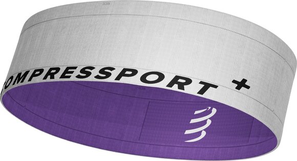 Běžecké pouzdro Compressport Free Belt White/Royal Lilac M/L Běžecké pouzdro - 9