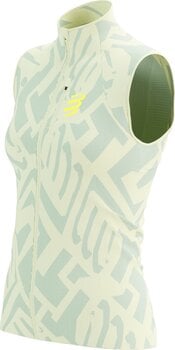 Löparjacka Compressport Hurricane Windproof Vest W Sugar Swizzle/Ice Flow/Safety Yellow L Löparjacka - 8