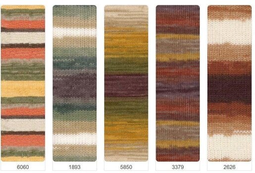 Fios para tricotar Alize Burcum Batik 4200 - 5