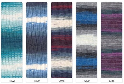 Fios para tricotar Alize Burcum Batik 4200 - 6