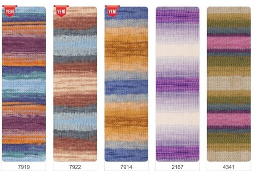 Fios para tricotar Alize Burcum Batik 4827 - 3