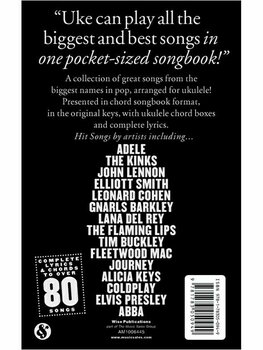 Note za bas ukulele Music Sales The Little Black Songbook: Hit Songs For Ukulele Notna glasba - 2