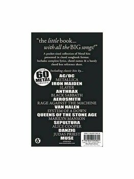 Music sheet for guitars and bass guitars The Little Black Songbook Metal Music Book - 2