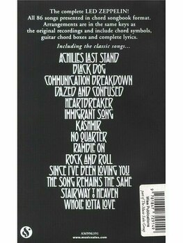 Partitura para guitarras y bajos Music Sales Led Zeppelin - 2