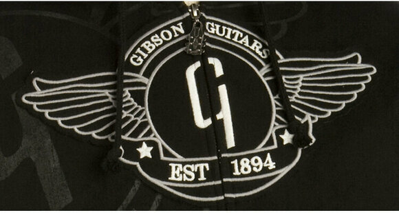 Luvtröja Gibson Men's Hoodie Black Large - 3