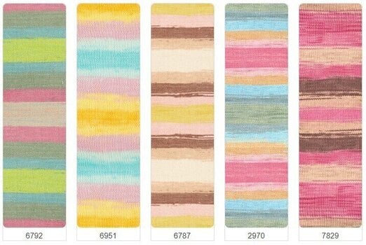 Fios para tricotar Alize Cotton Gold Batik 2970 - 4