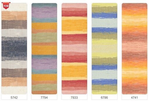 Fios para tricotar Alize Cotton Gold Batik 4741 - 3