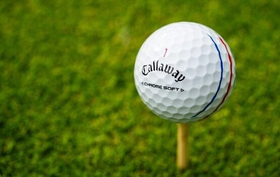 Golfový míček Callaway Chrome Soft 2024 White Golf Balls Triple Track 3 Pack - 8