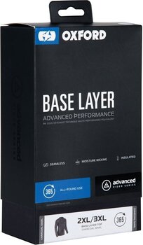 Moto termo odjeća Oxford Advanced Base Layer MS Top Grey S/M - 6