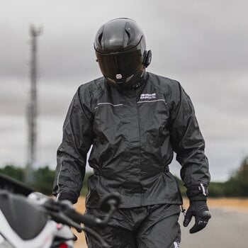 Motorcycle Rain Jacket Oxford Rainseal Over Jacket Black 2XL - 13