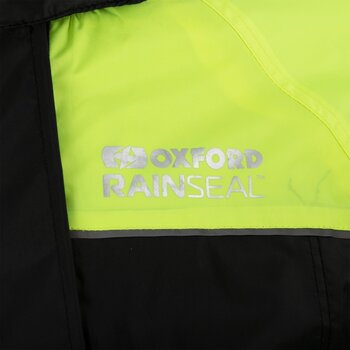 Moto bunda do dažďa Oxford Rainseal Over Jacket Black/Fluo M - 4