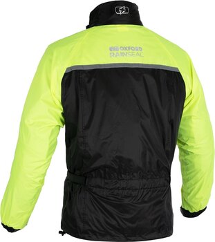 Motorcycle Rain Jacket Oxford Rainseal Over Jacket Black/Fluo XL - 2