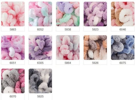 Fios para tricotar Alize Puffy Color 6530 - 4
